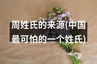 周姓氏的来源(可怕的一个姓氏)