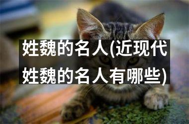 姓魏的名人(近现代姓魏的名人有哪些)