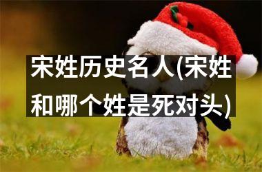 宋姓历史名人(宋姓和哪个姓是死对头)