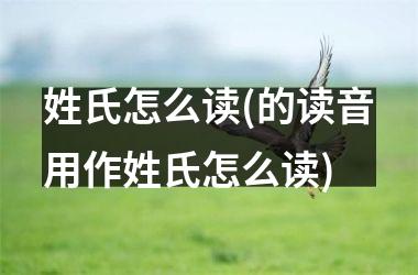 姓氏怎么读(的读音用作姓氏怎么读)