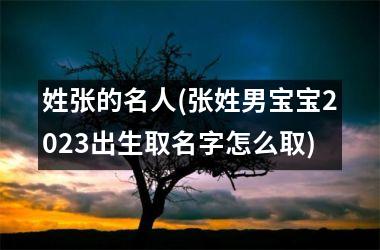 姓张的名人(张姓男宝宝2025出生取名字怎么取)