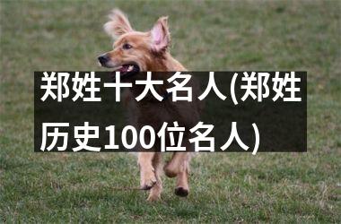 <h3>郑姓十大名人(郑姓历史100位名人)