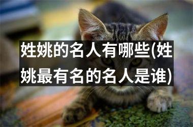 <h3>姓姚的名人有哪些(姓姚最有名的名人是谁)