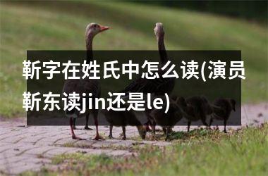 靳字在姓氏中怎么读(演员靳东读jin还是le)