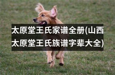 <h3>太原堂王氏家谱全册(山西太原堂王氏族谱字辈大全)