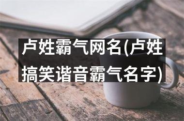 <h3>卢姓霸气网名(卢姓搞笑谐音霸气名字)