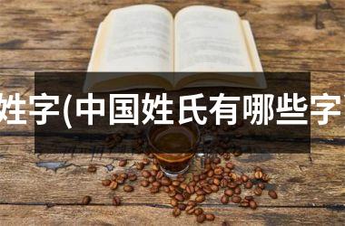 <h3>姓字(姓氏有哪些字)