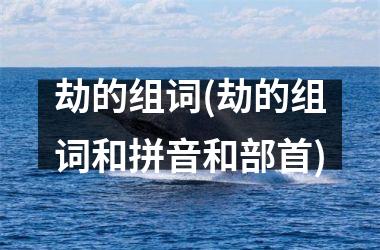 <h3>劫的组词(劫的组词和拼音和部首)