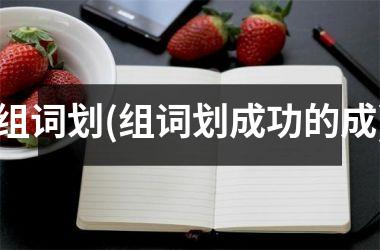 <h3>组词划(组词划成功的成)