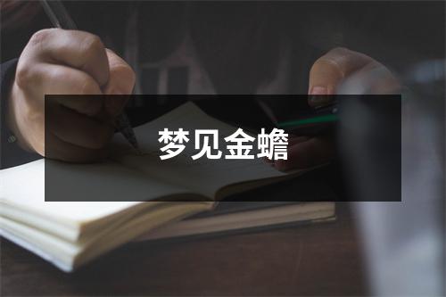 梦见金蟾
