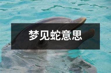 <h3>梦见蛇意思