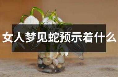 <h3>女人梦见蛇预示着什么