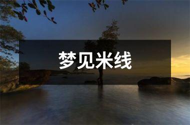 <h3>梦见米线