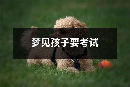 梦见孩子要考试