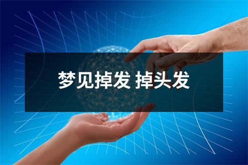 <h3>梦见掉发掉头发