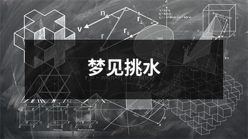 <h3>梦见挑水