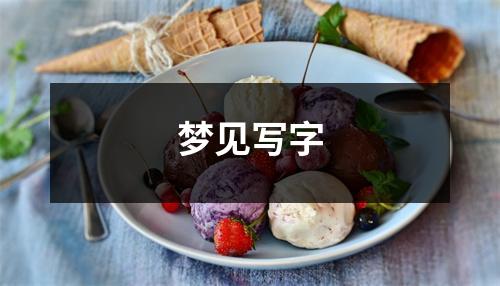 <h3>梦见写字