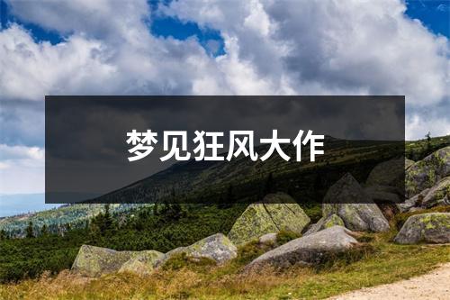 <h3>梦见狂风大作