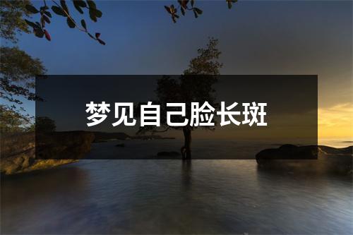 <h3>梦见自己脸长斑