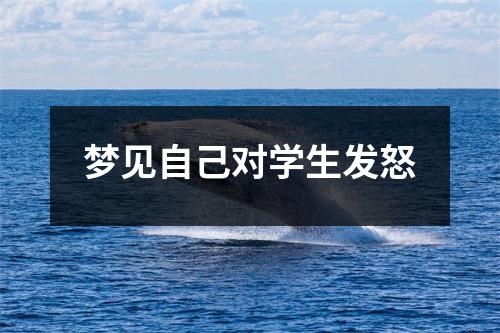 <h3>梦见自己对学生发怒