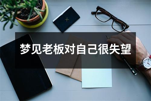 <h3>梦见老板对自己很失望