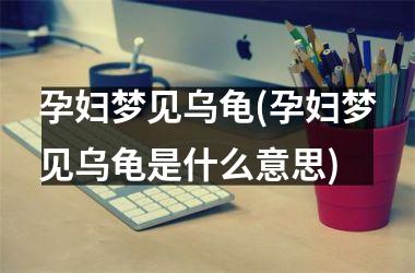<h3>孕妇梦见乌龟(孕妇梦见乌龟是什么意思)