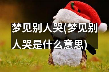 <h3>梦见别人哭(梦见别人哭是什么意思)