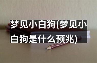 梦见小白狗(梦见小白狗是什么预兆)