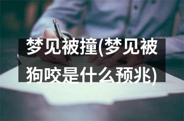 <h3>梦见被撞(梦见被狗咬是什么预兆)