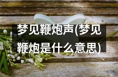 <h3>梦见鞭炮声(梦见鞭炮是什么意思)