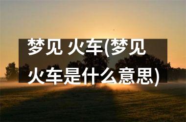<h3>梦见 火车(梦见火车是什么意思)