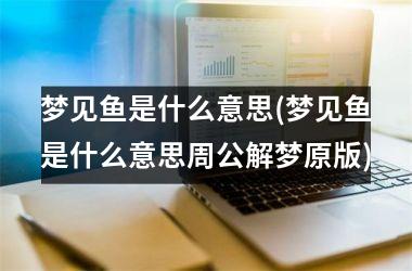 <h3>梦见鱼是什么意思(梦见鱼是什么意思周公解梦原版)