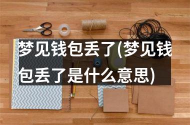 <h3>梦见钱包丢了(梦见钱包丢了是什么意思)