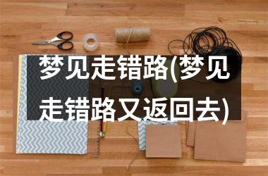 <h3>梦见走错路(梦见走错路又返回去)