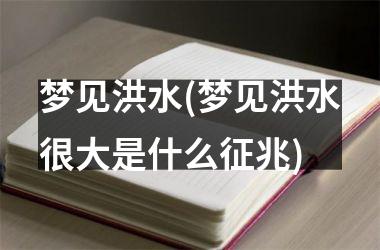 <h3>梦见洪水(梦见洪水很大是什么征兆)