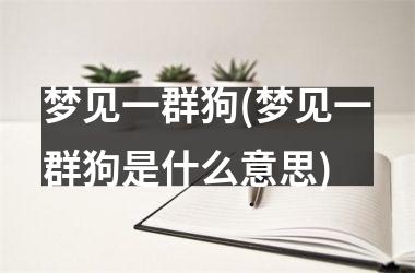 <h3>梦见一群狗(梦见一群狗是什么意思)