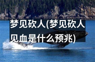 <h3>梦见砍人(梦见砍人见血是什么预兆)