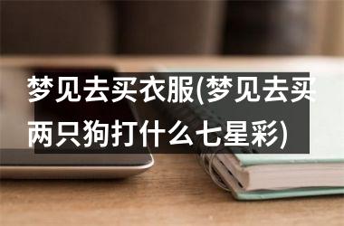 <h3>梦见去买衣服(梦见去买两只狗打什么七星彩)