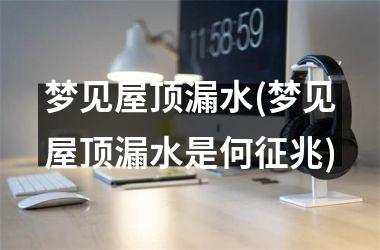 <h3>梦见屋顶漏水(梦见屋顶漏水是何征兆)