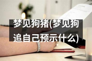 <h3>梦见狗猪(梦见狗追自己预示什么)
