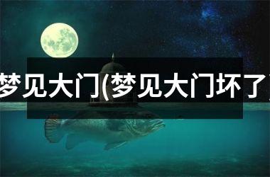 <h3>梦见大门(梦见大门坏了)