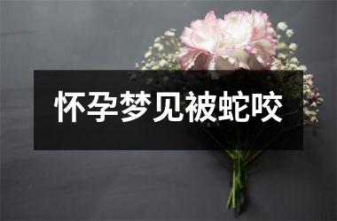 <h3>怀孕梦见被蛇咬
