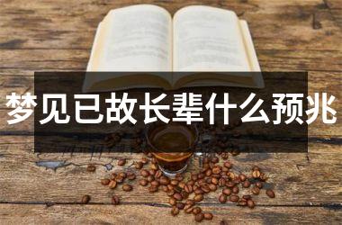<h3>梦见已故长辈什么预兆