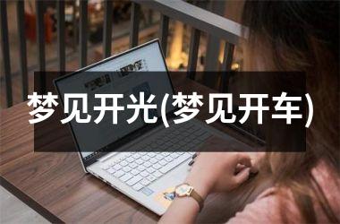 <h3>梦见开光(梦见开车)