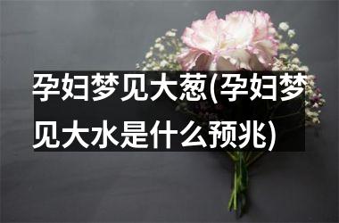 <h3>孕妇梦见大葱(孕妇梦见大水是什么预兆)