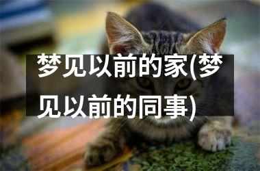 梦见以前的家(梦见以前的同事)