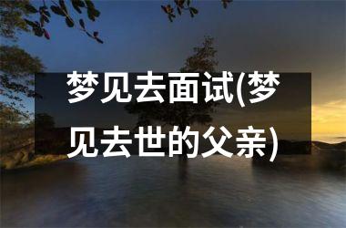 梦见去面试(梦见去世的父亲)