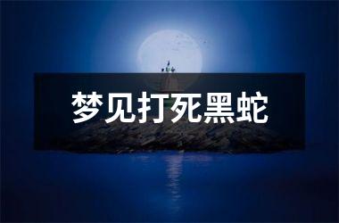 <h3>梦见打死黑蛇