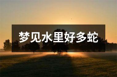 <h3>梦见水里好多蛇