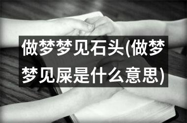 <h3>做梦梦见石头(做梦梦见屎是什么意思)